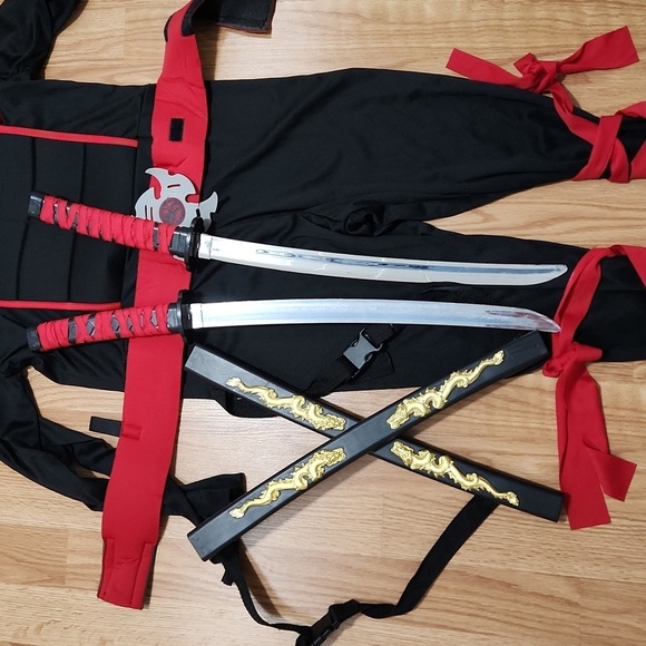 Kids Stealth Ninja Costume Size XL - Picture 5 of 8